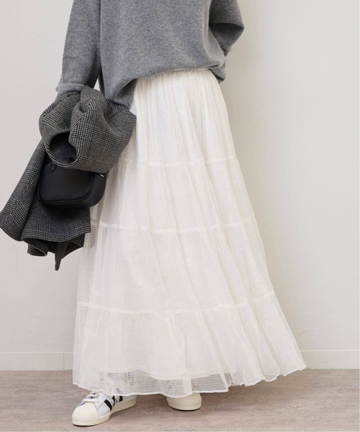 JOURNAL STANDARD relume シアーチェックティアードイージースカート ジャーナル スタンダード レリューム スカート ロング・マキシスカート...