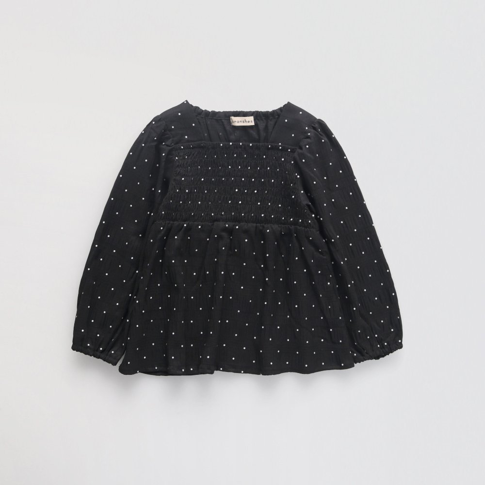 【SALE／10%OFF】branshes 【プチレディ】シャーリングチュニック ブランシェス ワンピース・ドレス チュニック ブラック パープル 3