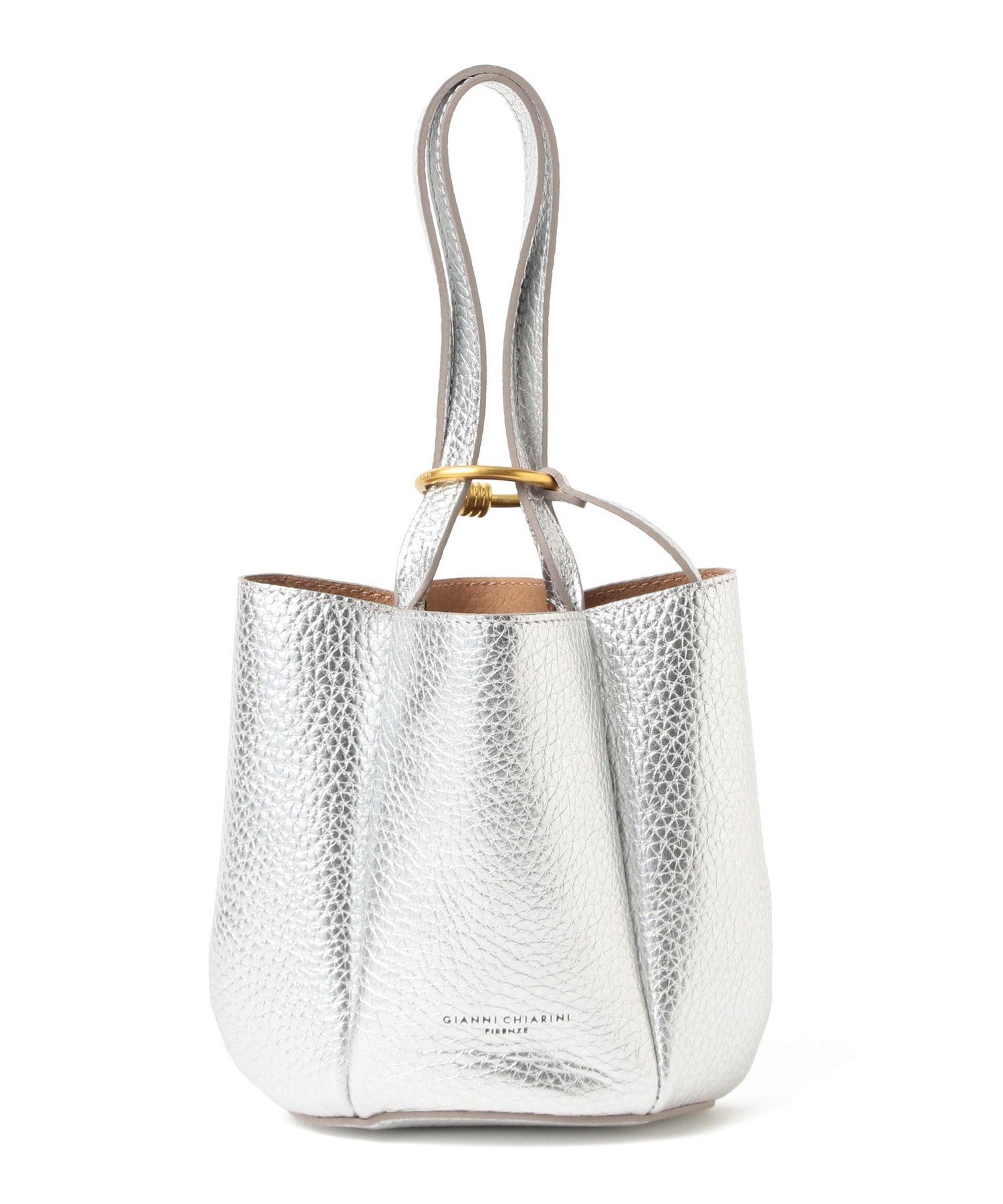 Demi-Luxe BEAMS GIANNI CHIARINI / メタリック LILY ハンドバッグ デミルクス ビームス バッグ トートバッグ シルバー【送料無料】