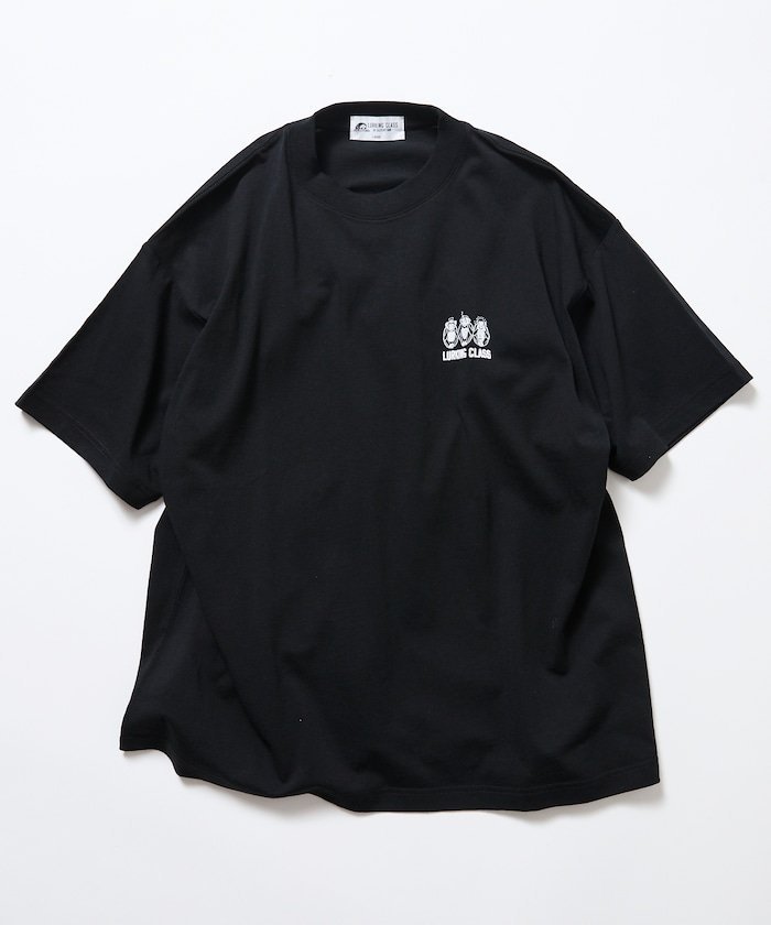 LURKING CLASS 限定展開 LURKING CLASS×FREAK'S STORE 別注 ヴィンテージ加工 プリント Tシャツ フリークスストア トップス カットソー・Tシャツ ブラック ホワイト