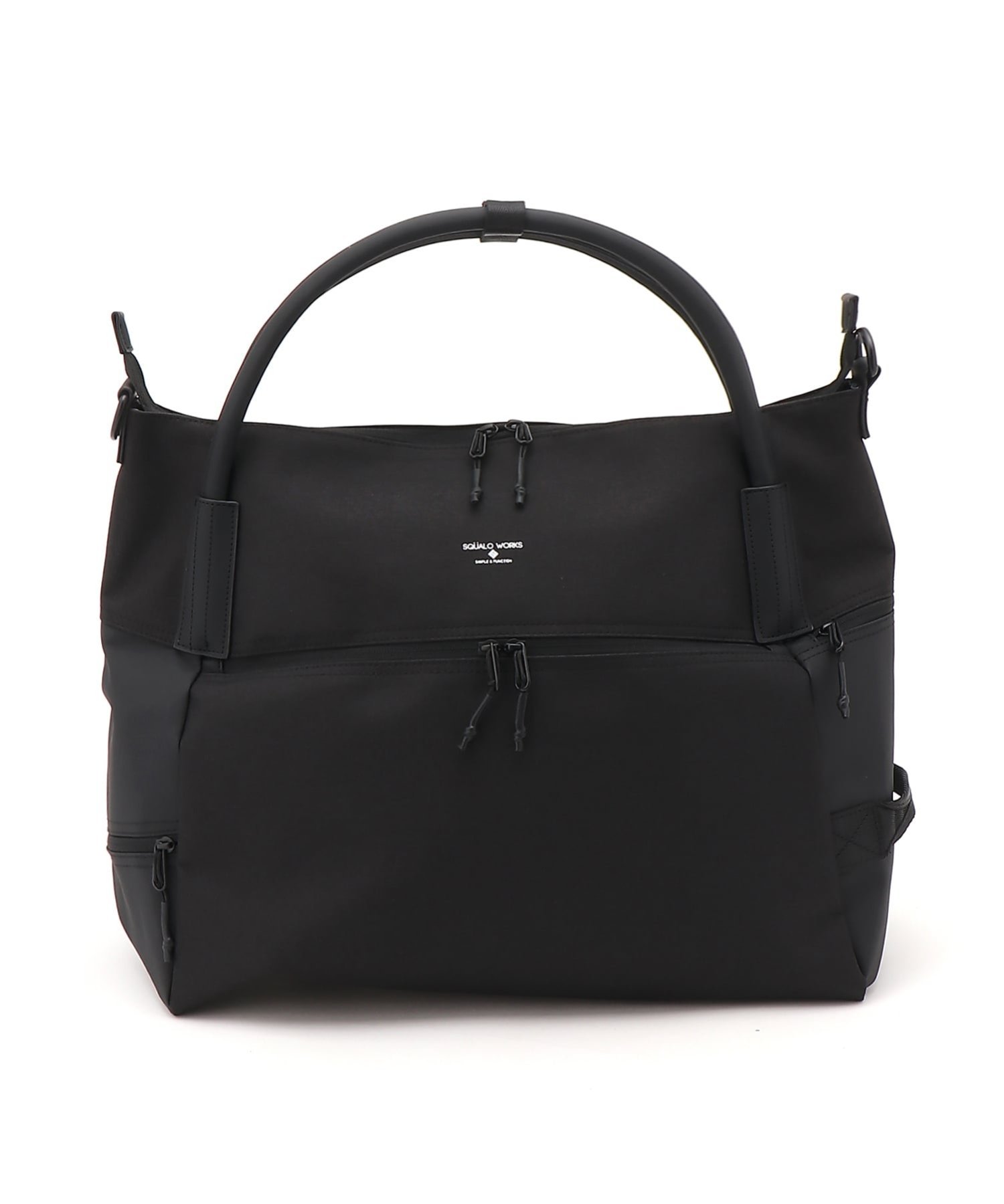 SQUALO WORKS SQUALO WORKS/Chambray 2WAY GYM BOSTON アールエフストア バッグ ボストンバッグ グレー ブラック