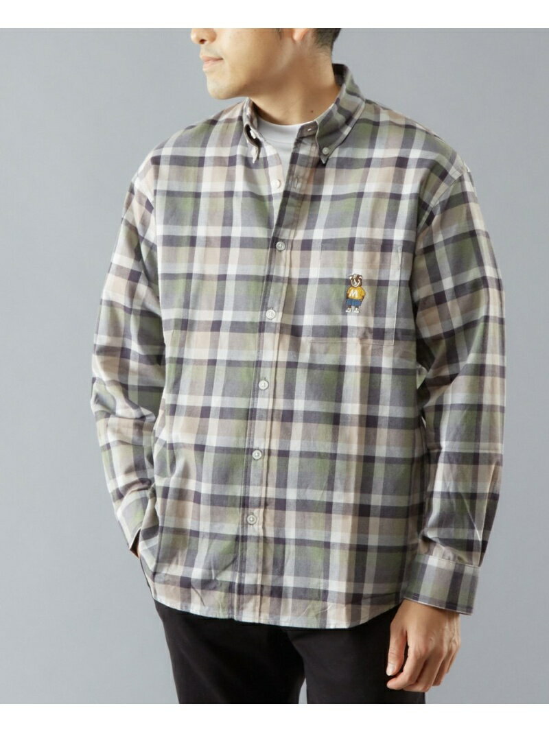MEN'S MELROSE MASTER FRAMEビエラチェックBDシャツ メンズメルローズ トップス シャツ・ブラウス ブル..