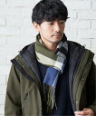 ikka 【抗菌防臭】チェックマフラー イッカ ファッション雑貨 マフラー・ストール・ネックウォーマー グリーン グレー ブラウン
