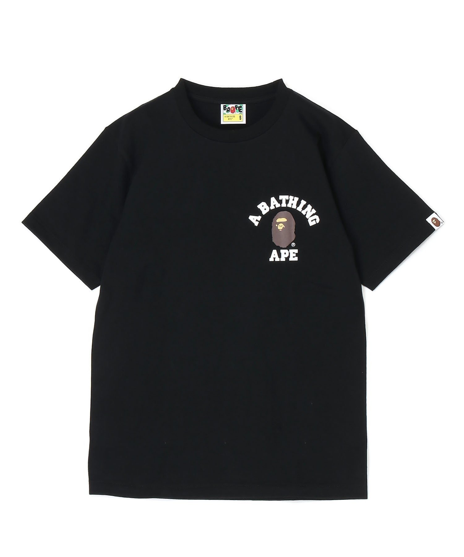 A BATHING APE COLLEGE ONE POINT TEE -ONLINE EXCLUSIVE- ア ベイシング エイプ トップス カットソー・Tシャツ ブラック グレー ホワイト【送料無料】