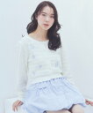 earth music&ecology フラワー刺繍カーディガン アースミュージック&エコロジー トップス カーディガン ホワイト イエロー ブルー【送料無料】(4)