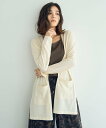 YECCA VECCA 【接触冷感】スリットミドル丈カーディガン イェッカヴェッカ トップス カーディガン ベージュ ブルー ホワイト ネイビー【送料無料】