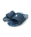 POLO RALPH LAUREN POLO RALPH LAUREN P84A POLO SLIDE ホワイトネイビー サンダル ポロ ラルフ ローレン リー...