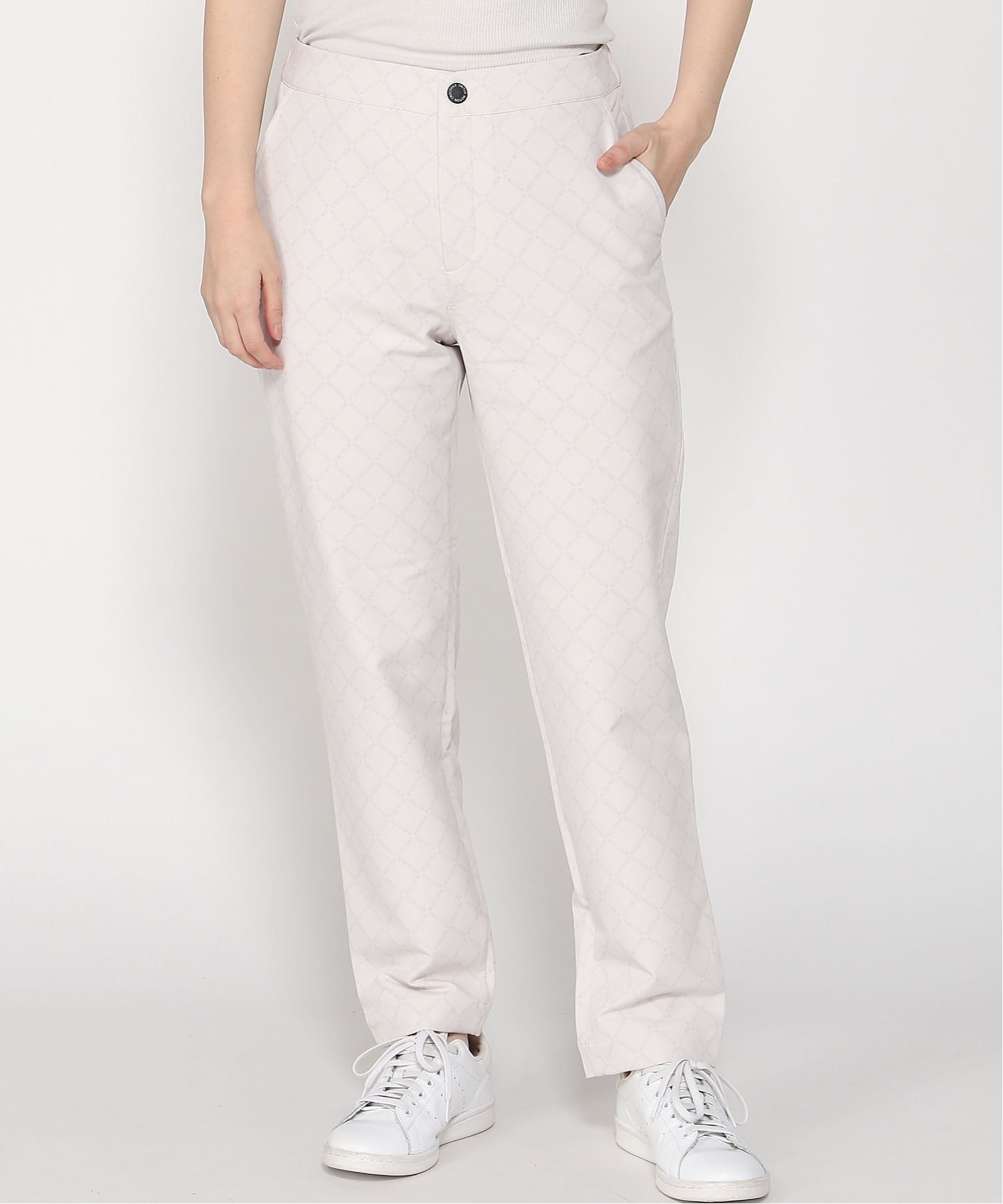 SWITCH MOTION CROCODILE (W)モノグラム プリント パンツ クロコダイル パンツ その他のパンツ ホワイト ベージュ【送料無料】