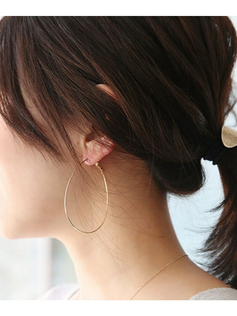 colleca la 大きめドロップフープピアス コレカラ アクセサリー・腕時計 ピアス ゴールド シルバー