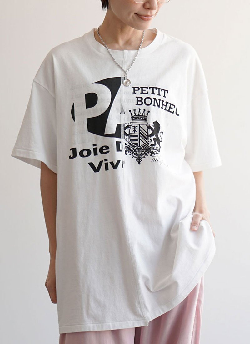 FASHFREN リメイクカットソー ファッシュフレン トップス カットソー・Tシャツ ホワイト