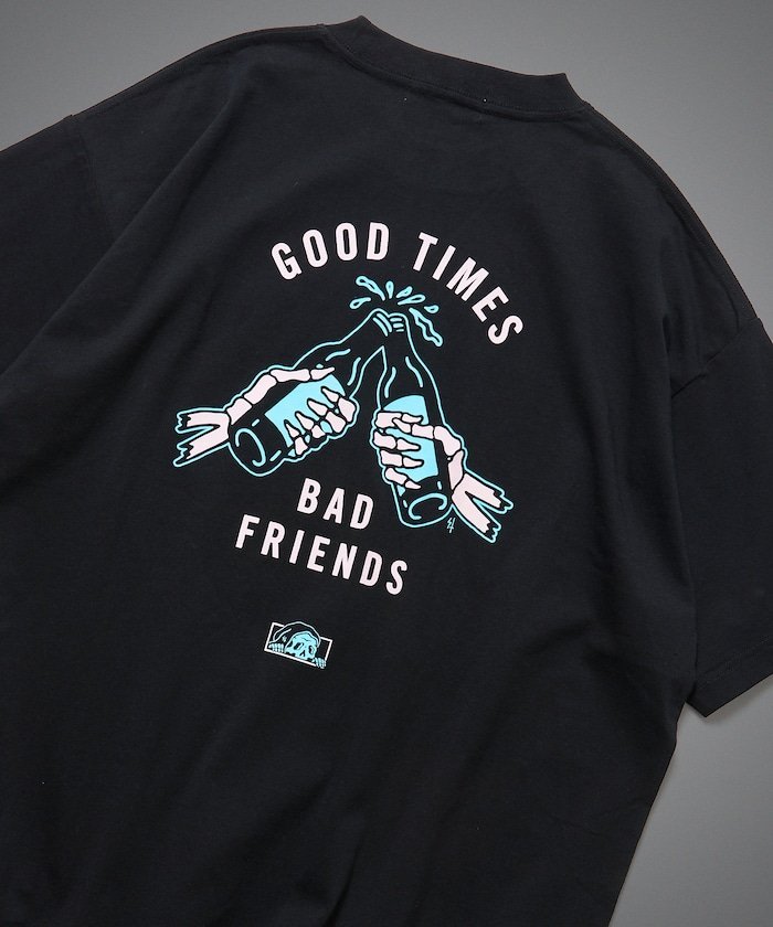 LURKING CLASS 限定展開 LURKING CLASS×FREAK'S STORE 別注 ヴィンテージ加工 プリント Tシャツ フリークスストア トップス カットソー・Tシャツ ブラック ホワイト