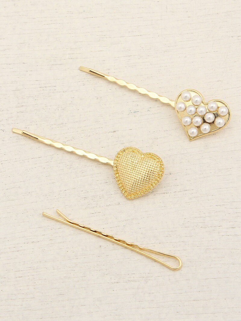 Fun&Daily F&D:ゴールドモチーフヘアピンセット ファンアンドデイリー ヘアアクセサリー バレッタ・ヘアクリップ・ヘアピン ゴールド