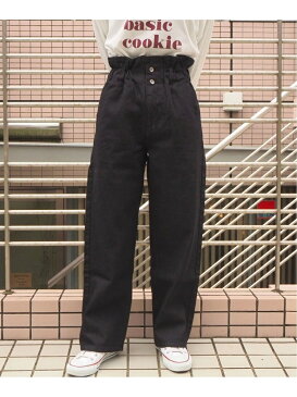 tiptop tiptop/＜web限定＞セミワイドハイウエストデニム ティップトッププラスポケット パンツ/ジーンズ ストレートジーンズ ホワイト ブラック ネイビー ブルー