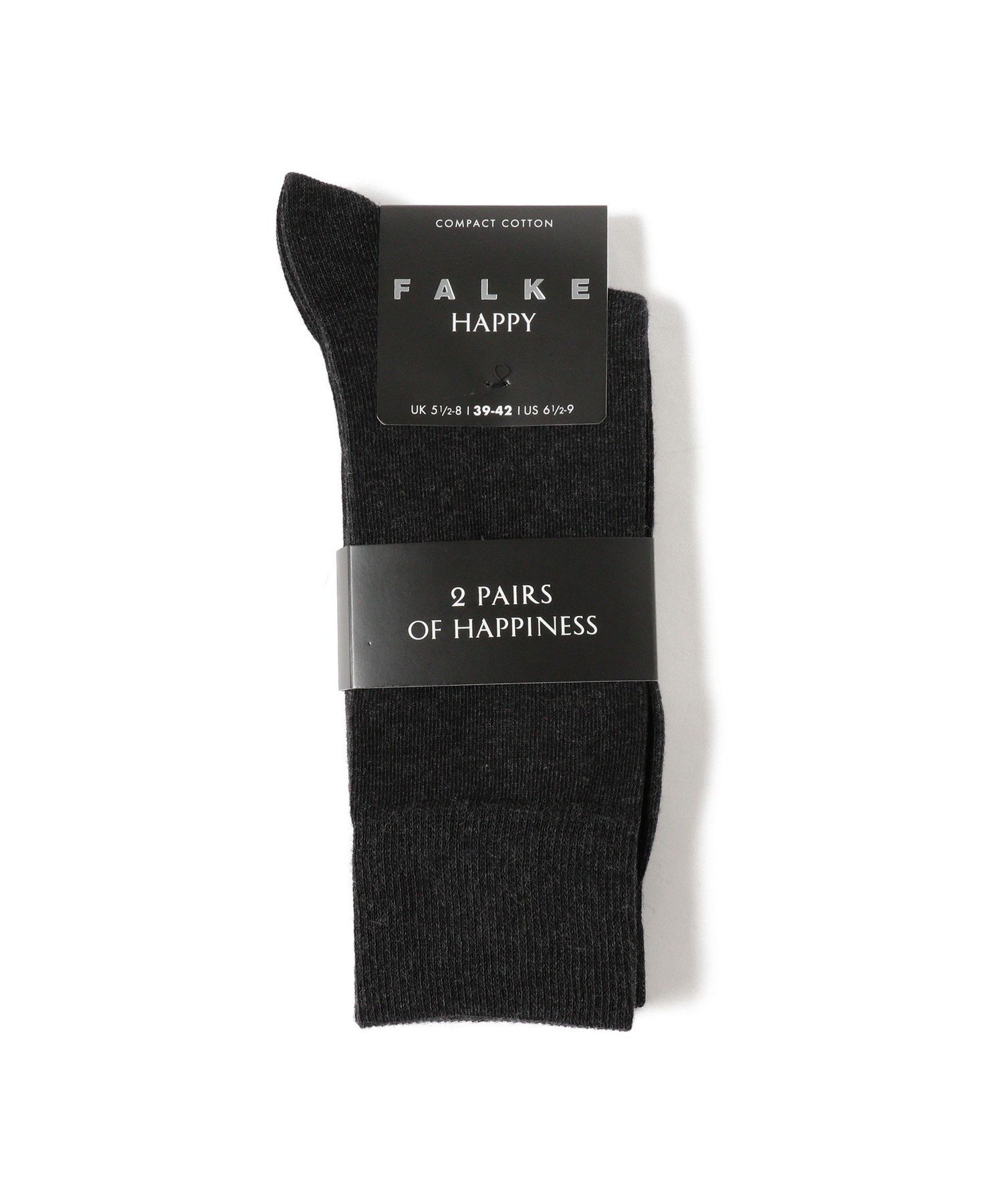 BEAMS FALKE / Happy 2-Pack Socks ビームス メン 靴下・レッグウェア 靴下 ブラック