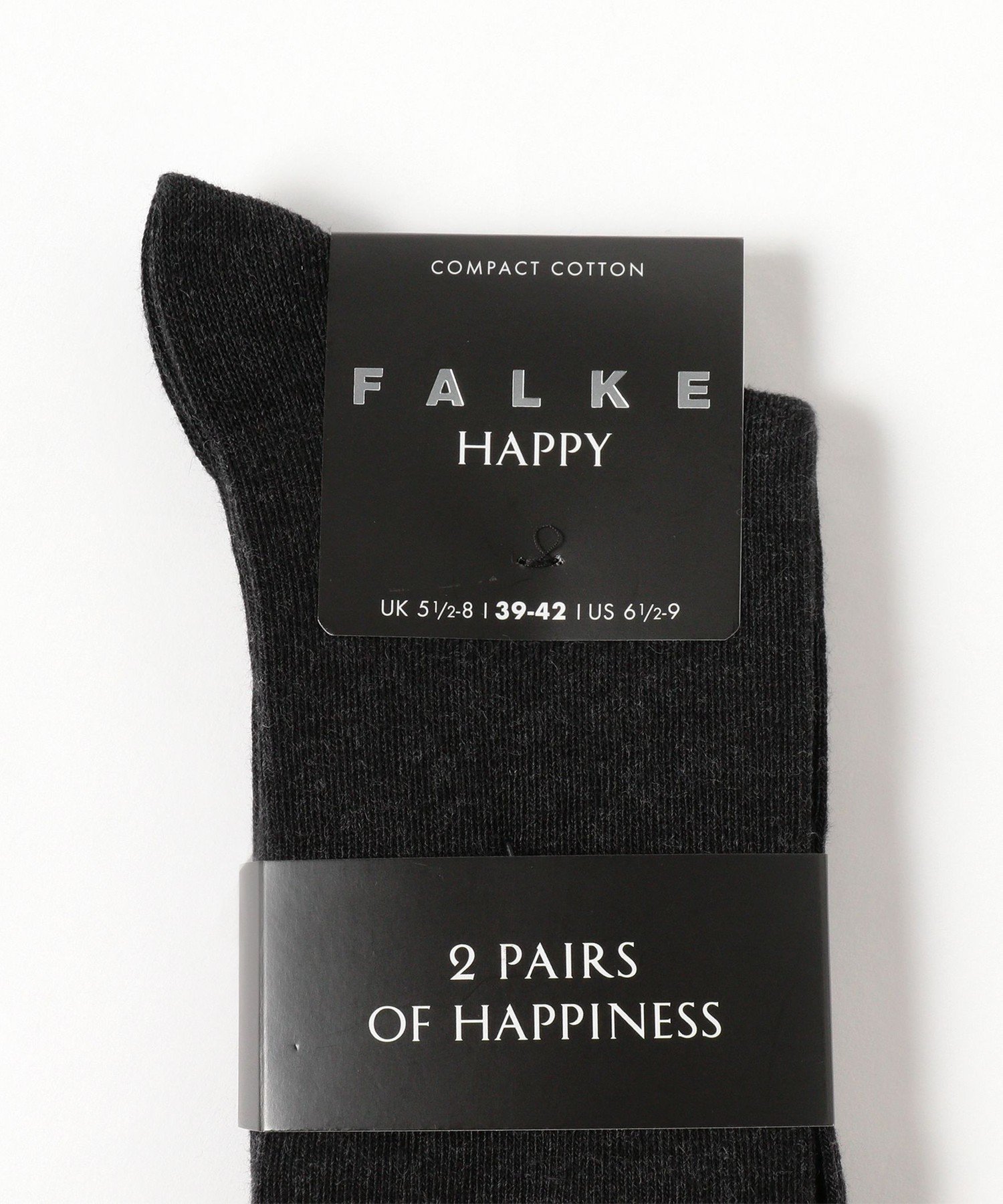BEAMS FALKE / Happy 2-Pack Socks ビームス メン 靴下・レッグウェア 靴下 ブラック