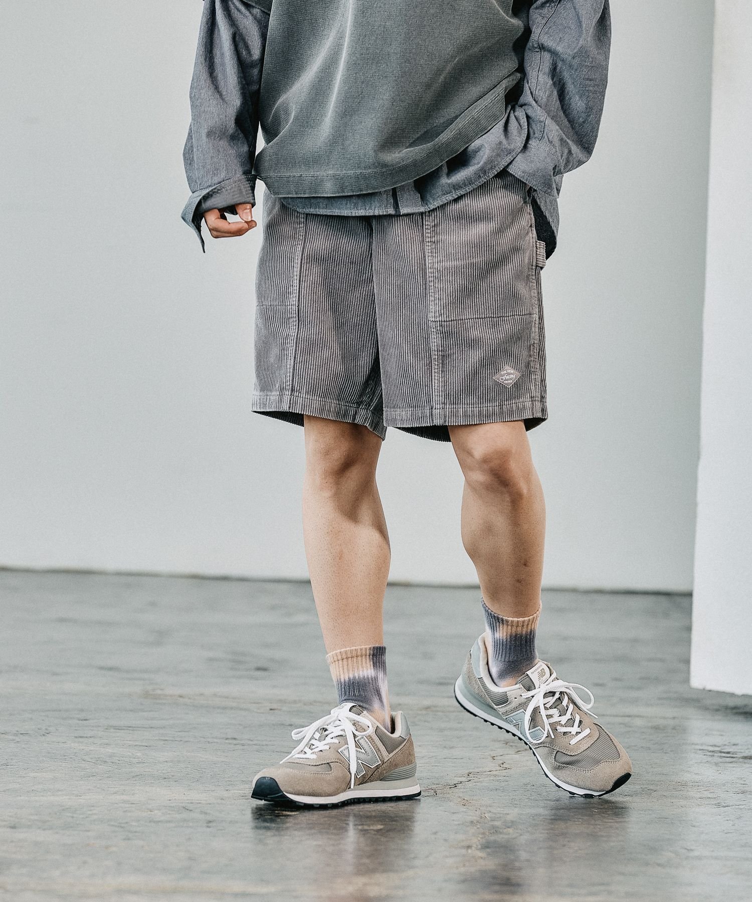 ケミカル加工コールベイカーショーツ ベイフロー パンツ その他のパンツ グレー ブルー パープル