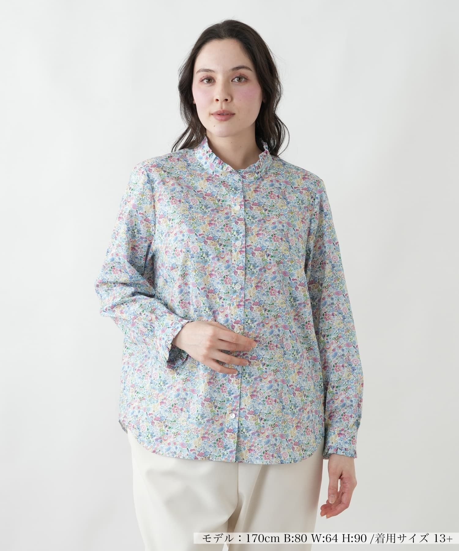 Leilian PLUS HOUSE 【店頭人気】シャツブラウス レリアン プラスハウス トップス シャツ・ブラウス レッド