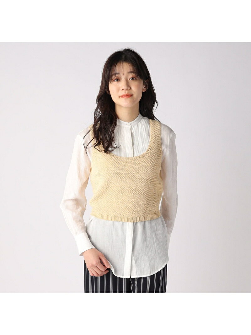 【SALE／52%OFF】KEITH アメリアコイル ニットベスト キース トップス ニット イエロー グレー【送料無料】