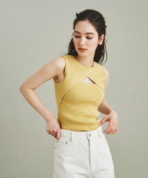 【SALE／30%OFF】GRACE CONTINENTAL マルチカラーニットノースリーブ グレースコンチネンタル トップス カットソー・Tシャツ イエロー ピンク【送料無料】