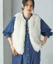 【SALE/40%OFF】SHIPS WOMEN <手洗い可能>フェザー ヤーン ショート ジレ 24SS ◇ シップス トップス ベスト・ジレ ブルー ベージュ ホワイト【送料無料】