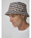 Aquascutum MEN Club Check HAT アクアスキュータム 帽子 その他の帽子 ネイビー【送料無料】