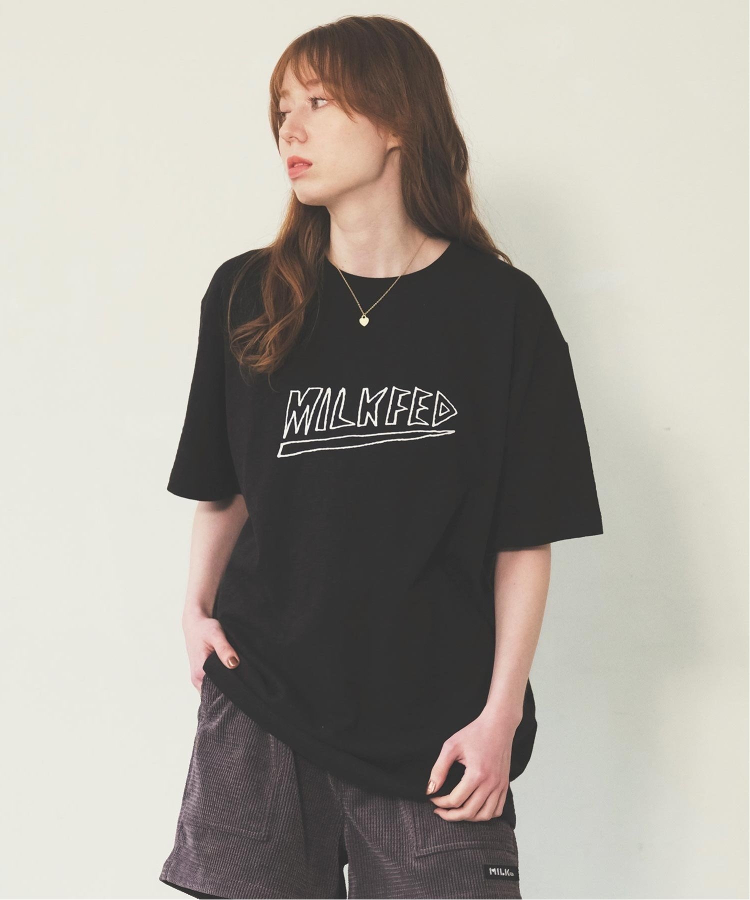 MILKFED. HEAVY METAL SLAB S/S TEE MILKFED. ߥ륯ե ȥåץ åȥT ֥å å ۥ磻ȡ̵