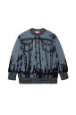 DIESEL キッズ ニット デニムジャケット柄 ディーゼル トップス ニット ブルー【送料無料】