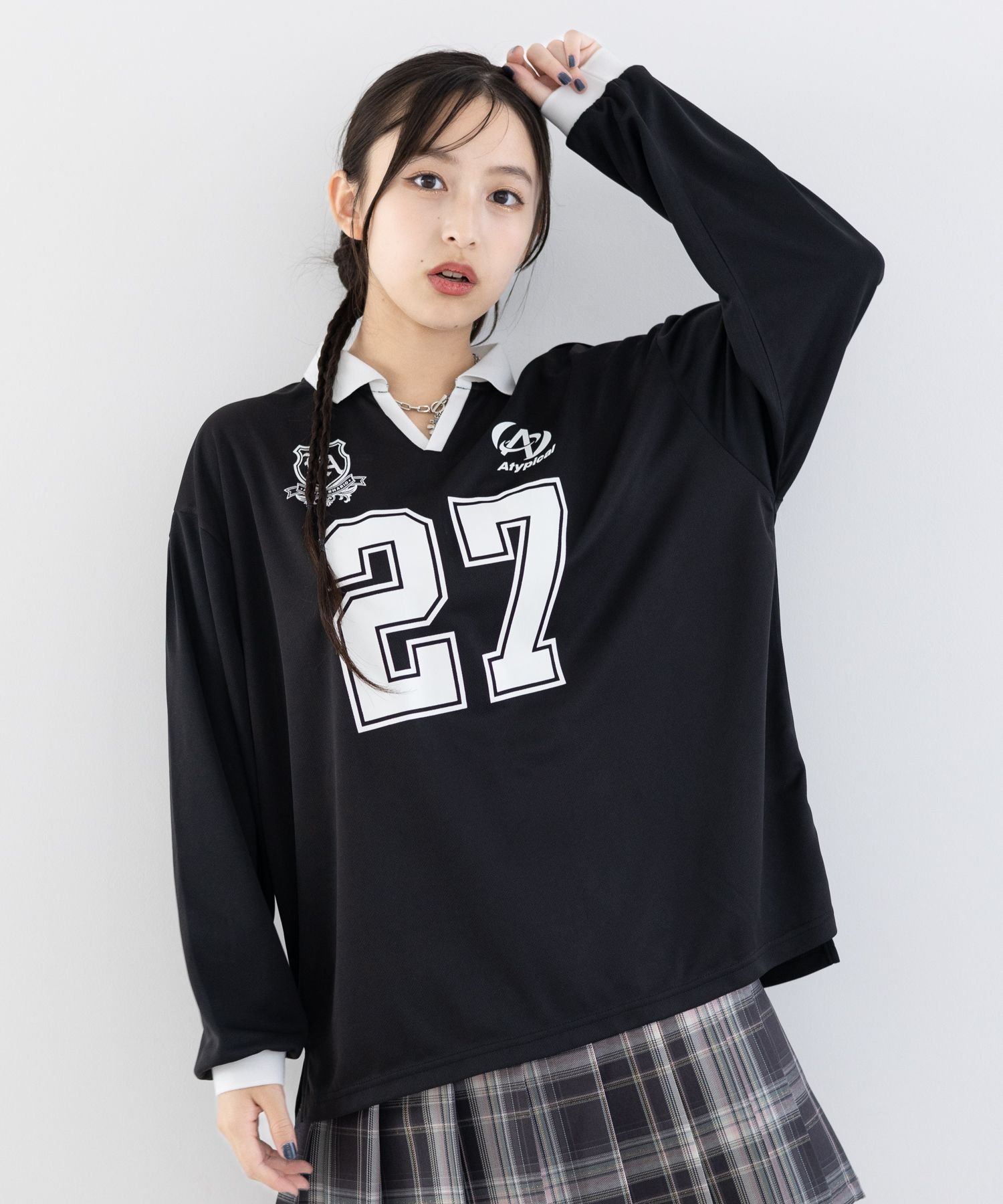 repipi armario ナンバリングルーズロンT レピピアルマリオ トップス カットソー・Tシャツ ブラック ホワイト ネイビーのサムネイル