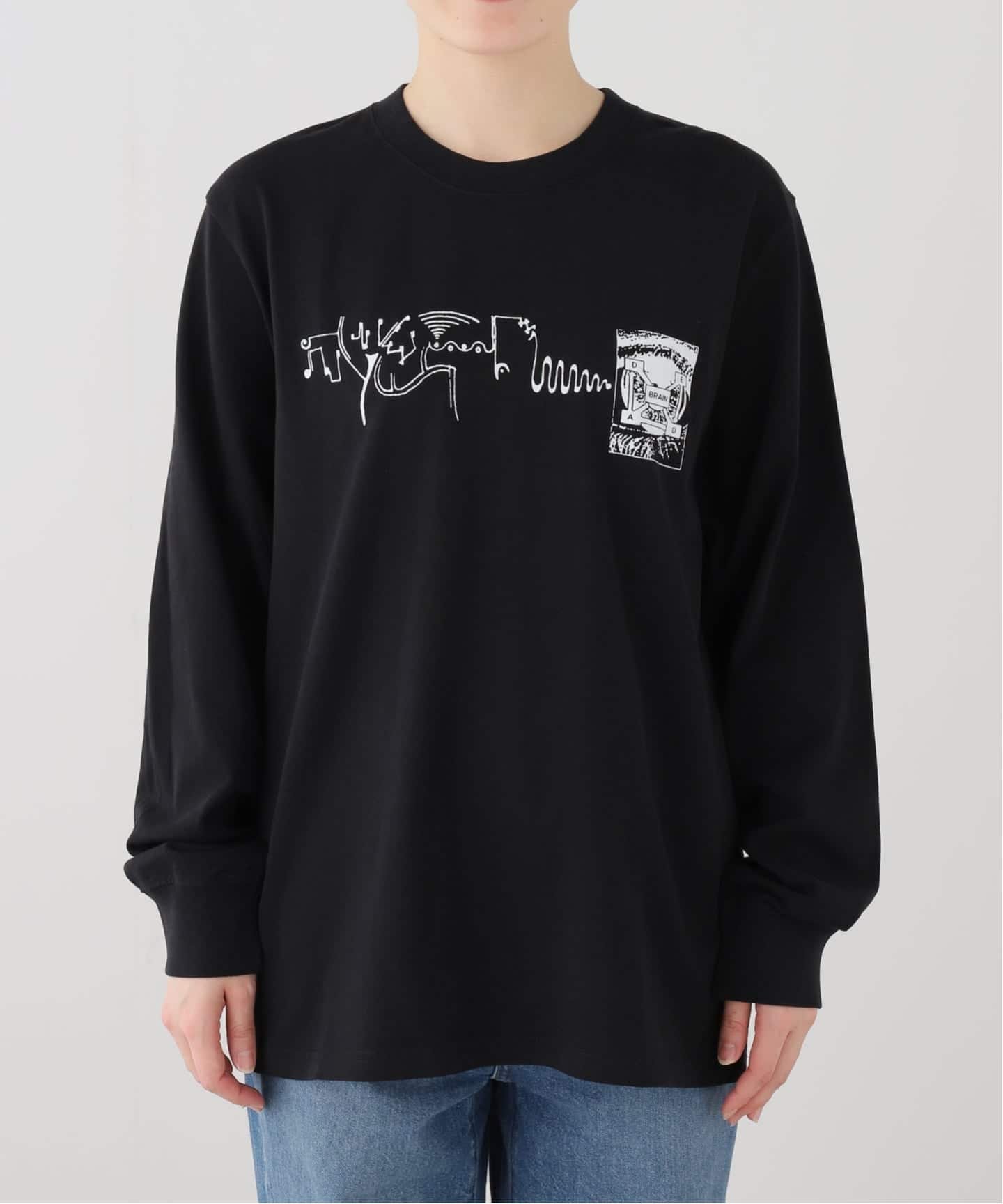 Oriens JOURNAL STANDARD 【BRAIN DEAD/ブレインデッド】 MULTI VISION LONG SLEEVE SHIR オリエンス ジャーナルスタンダード トップス カットソー・Tシャツ ブラック