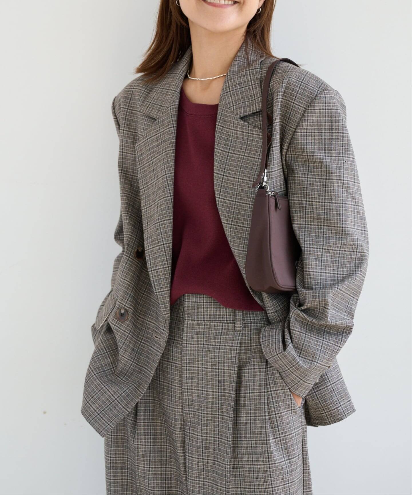 ≪予約≫ORDINARY CHECK DOUBLE JACKETセットアップ対応 アウトドアプロダクツユージュアルシングス ジャケット・アウター テーラードジャケット・ブレザー グレー