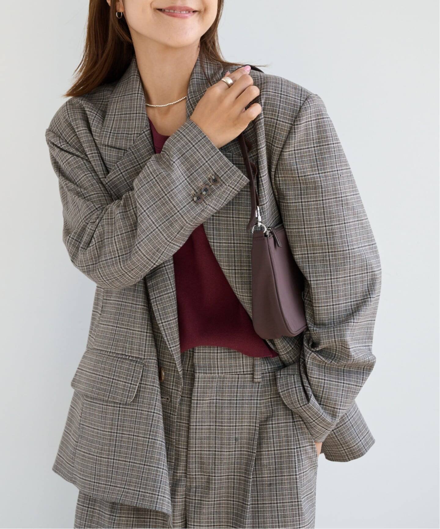 ≪予約≫ORDINARY CHECK DOUBLE JACKETセットアップ対応 アウトドアプロダクツユージュアルシングス ジャケット・アウター テーラードジャケット・ブレザー グレー