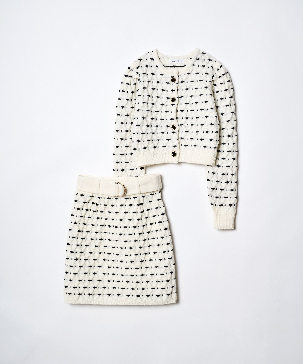 【SALE／40%OFF】REDYAZEL 【ar*REDYAZEL】ニットセットアップ レディアゼル ワンピース・ドレス その他のワンピース・ドレス ホワイト ピンク グレー ブルー【送料無料】