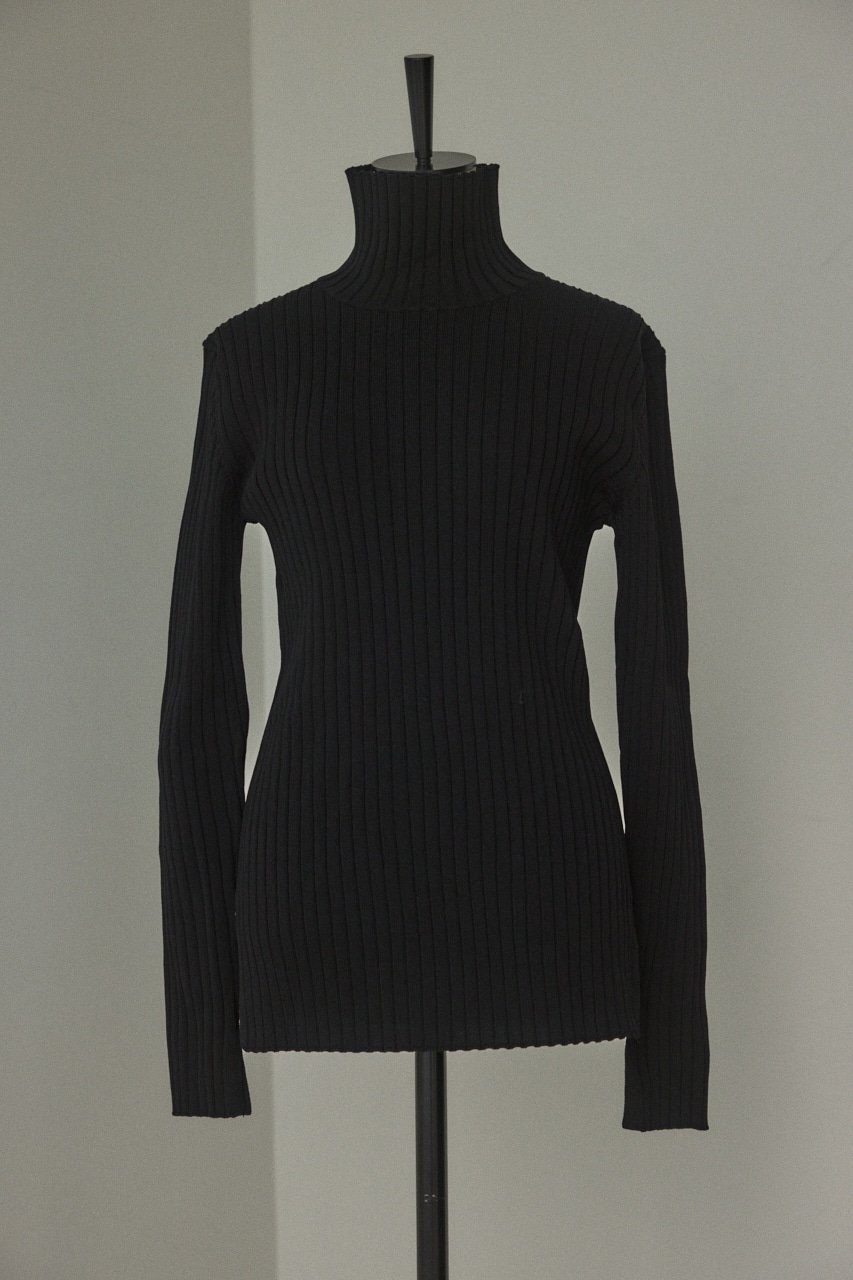 BLACK BY MOUSSY rib turtle neck tops ブラックバイマウジー トップス ニット ブラック ホワイト ブルー【送料無料】