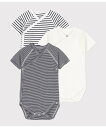 PETIT BATEAU マリニエール半袖あわせボディ3枚組 プチバトー マタニティウェア・ベビー用品 ベビー肌着・新生児服【送料無料】