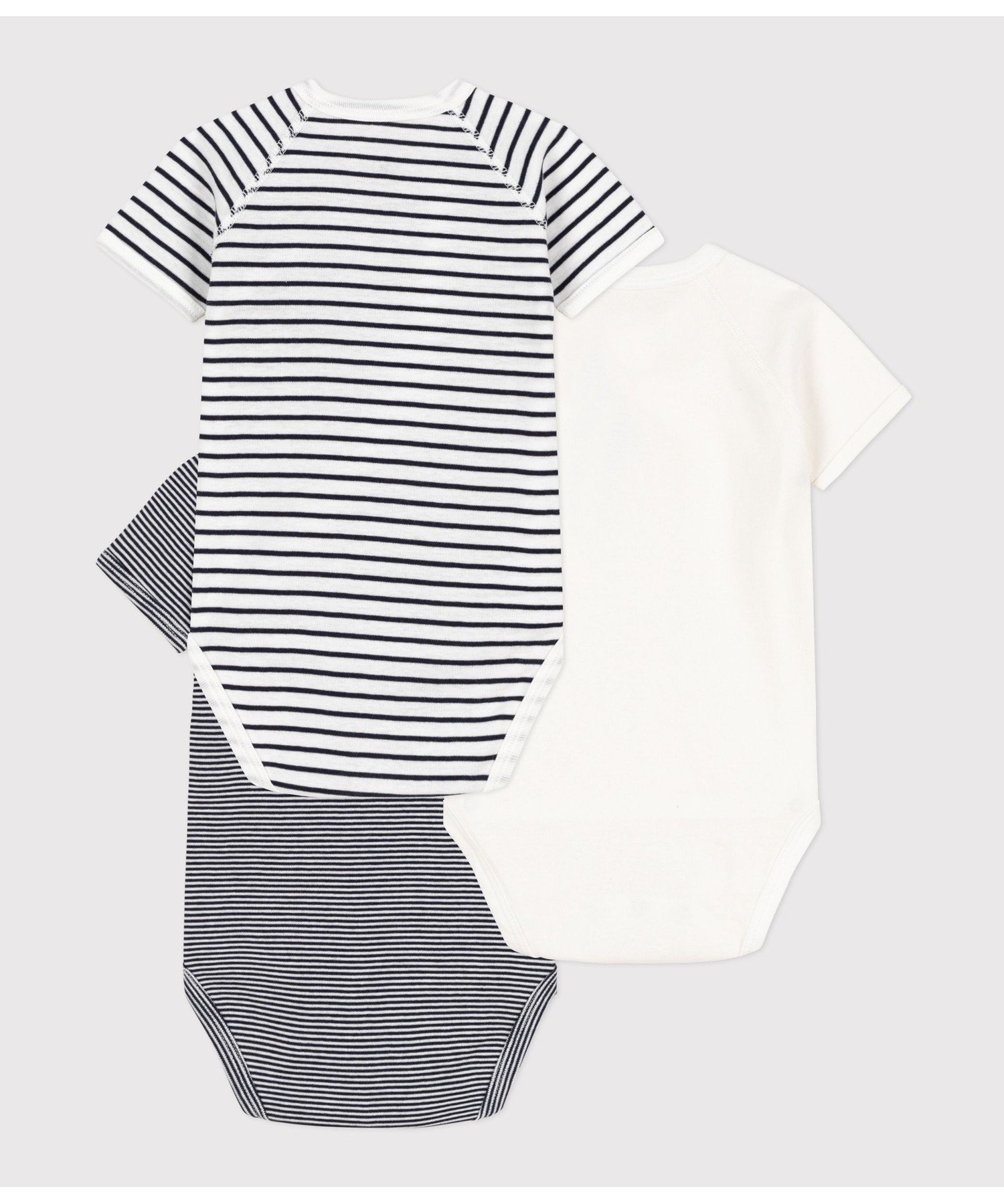 PETIT BATEAU マリニエール半袖あわせボディ3枚組 プチバトー マタニティウェア・...