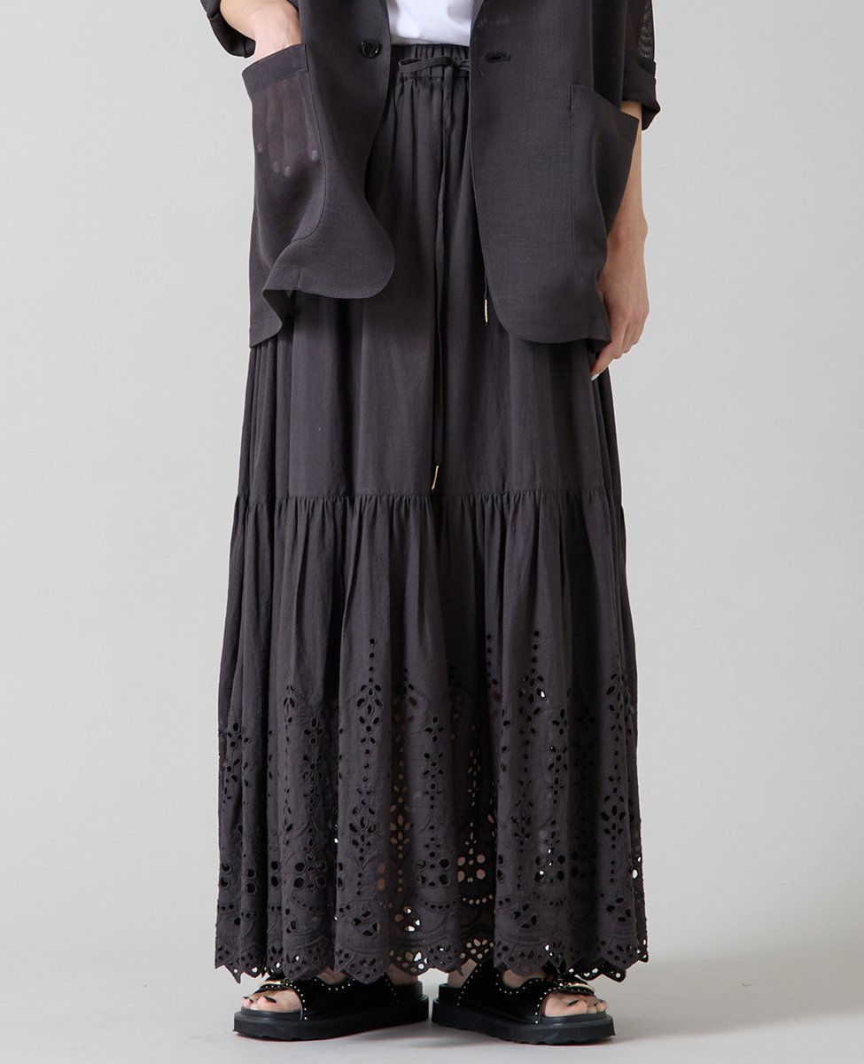 Liesse インド刺繍スカート リエス スカート その他のスカート ブラック【送料無料】のサムネイル