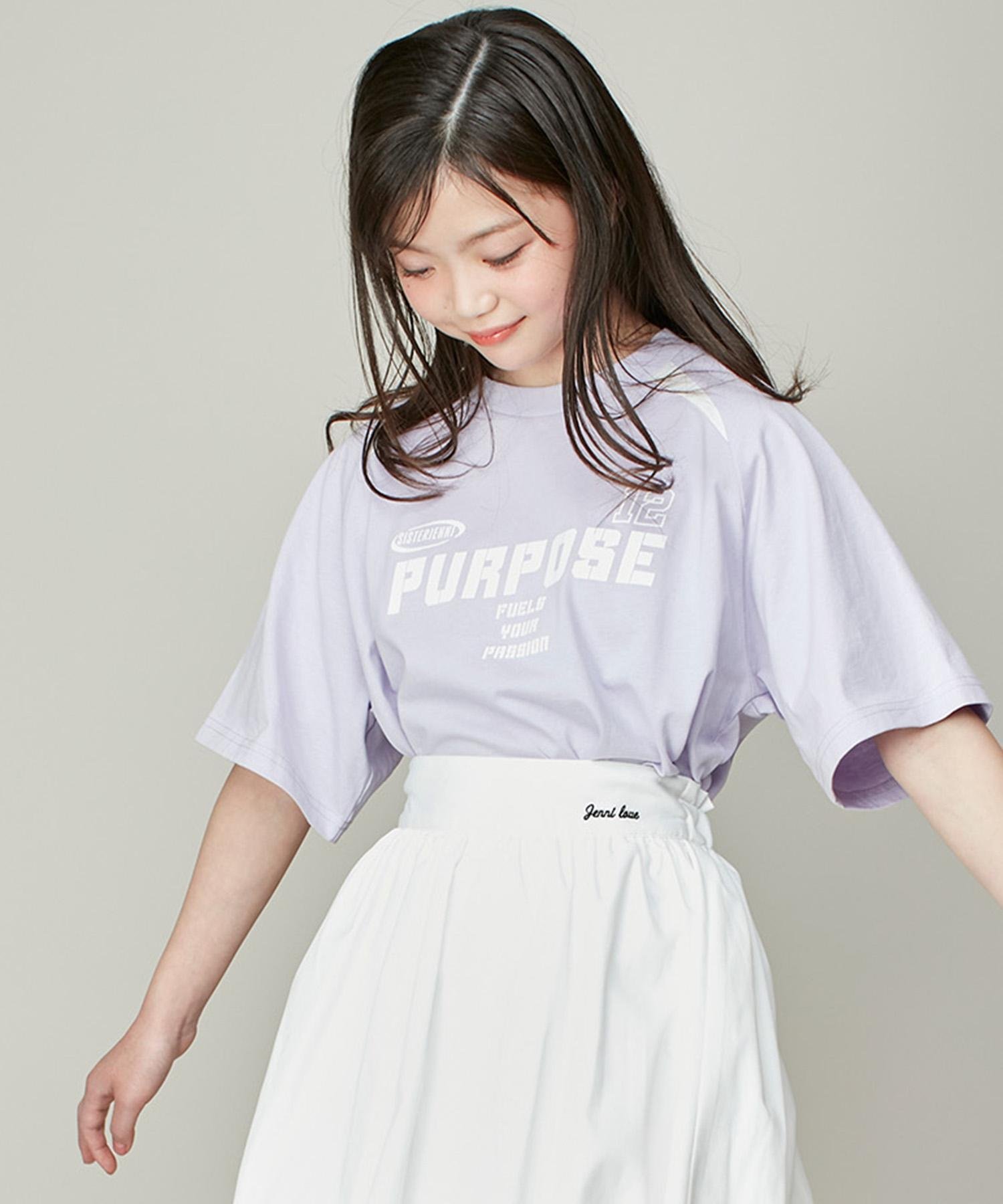 【SALE／30%OFF】SISTER JENNI 【コットン100％】ゲームシャツデザインビッグT ジェニィオンラインショップ トップス カットソー・Tシャツ ブラック パープル ホワイト