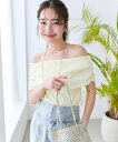La boutique BonBon 【美人見えカットソー】オフショルテレコカットソー ラブティックボンボン トップス カットソー・Tシャツ ブラック イエロー ホワイト【送料無料】(4)