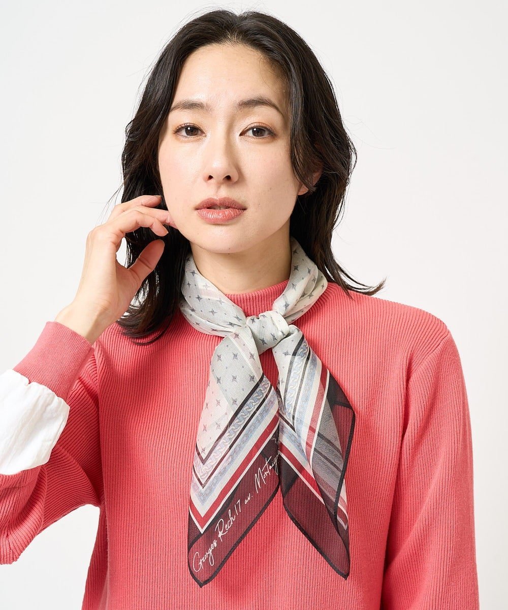 【SALE／50%OFF】GEORGES RECH シルクマリンスカーフ ジョルジュ・レッシュ ファッション雑貨 マフラー・ストール・ネックウォーマー ネイビー【送料無料】