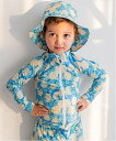 【SALE/50%OFF】SENSE OF WONDER 【SWIM】パイナップルBOY'sラッシュガード ナルミヤオンライン 水着・スイムグッズ 水着 ブルー