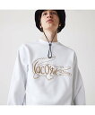 【SALE/30%OFF】LACOSTE ビッグロゴ刺しゅうクルーネックスウェット ラコステ カットソー スウェット ホワイト グレー ネイビー【送料無料】
