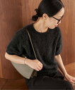 plage 《予約》Light Fur Hansode ニット プラージュ トップス ニット ブルー ベージュ ブラック【送料無料】