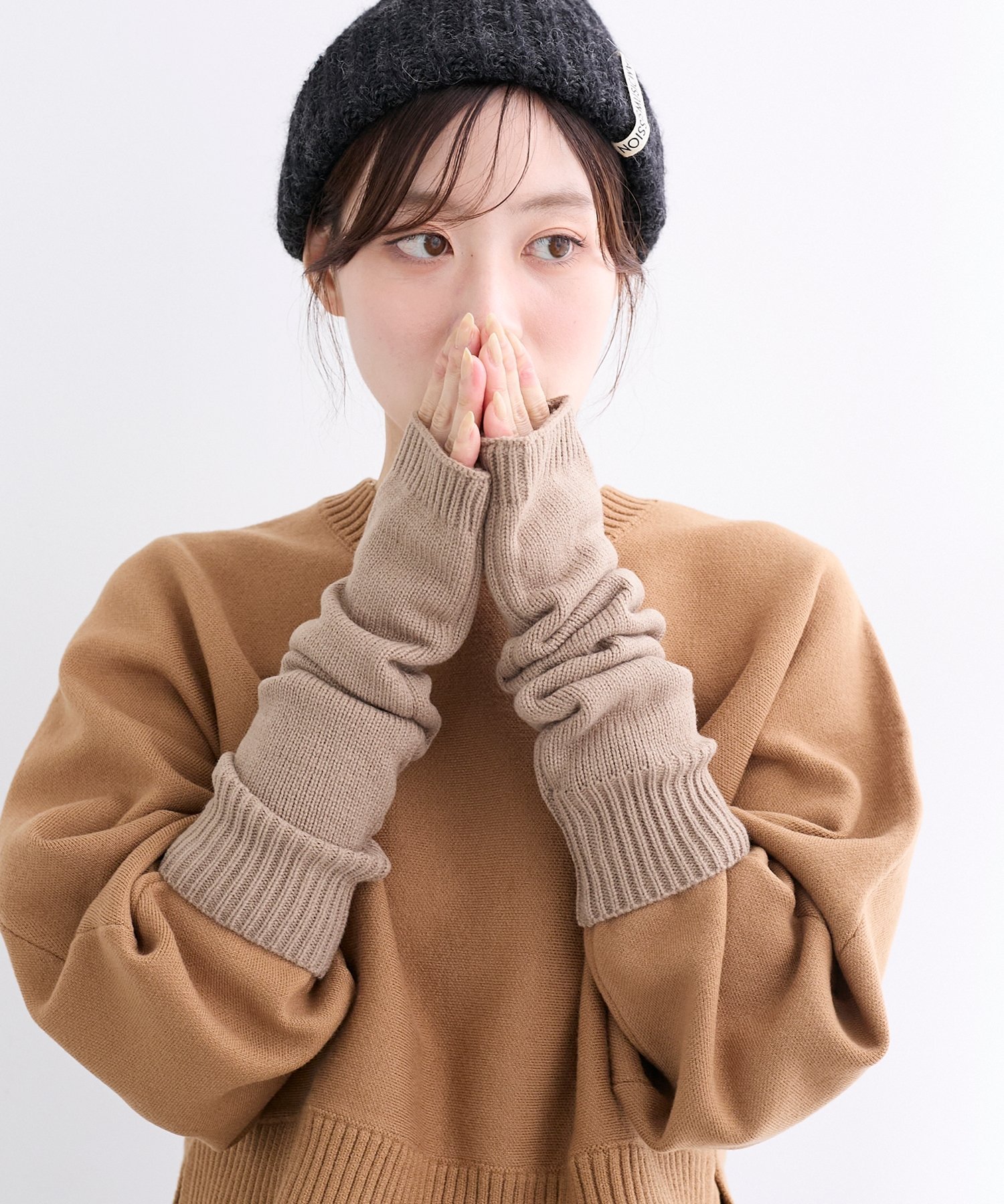 【SALE／15%OFF】le.coeur blanc 《WEB限定アイテム》シンプルアームウォーマー ルクールブラン ファッ..