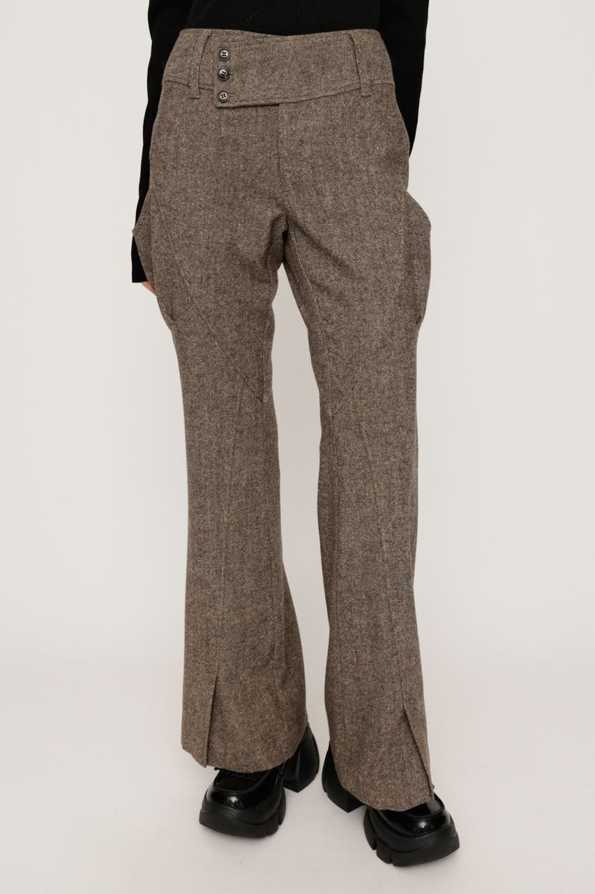 SLY WIDE BELT FLARE パンツ スライ パンツ その他のパンツ ブラウン グレー