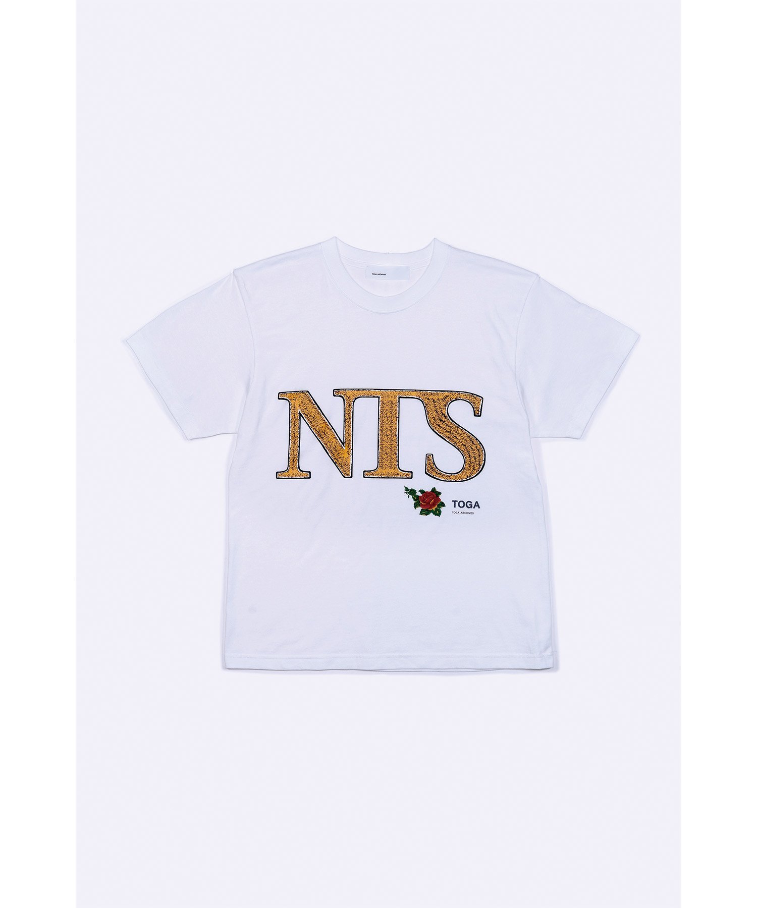 Print T-shirt TOGA*NTS トーガ トップス カットソー・Tシャツ ブラック ホワイト