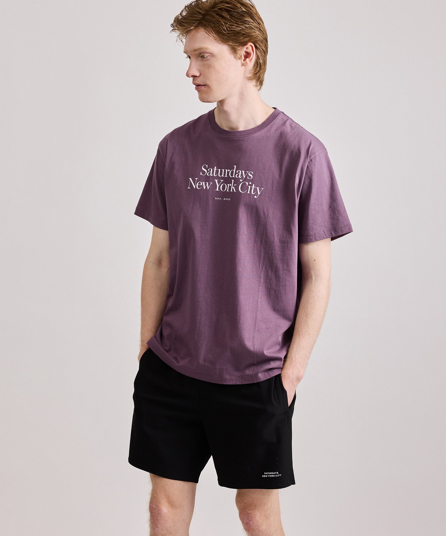 Saturdays NYC Miller Standard SS Tee サタデーズ　ニューヨークシティ トップス カットソー・Tシャツ パープル グリーン【送料無料】