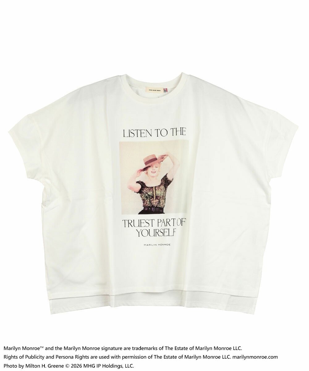 グッドロックスピード / Marilyn Monroe / PHOTO ART T-SHIRT ブルーコムブルー トップス カットソー・Tシャツ ホワイト