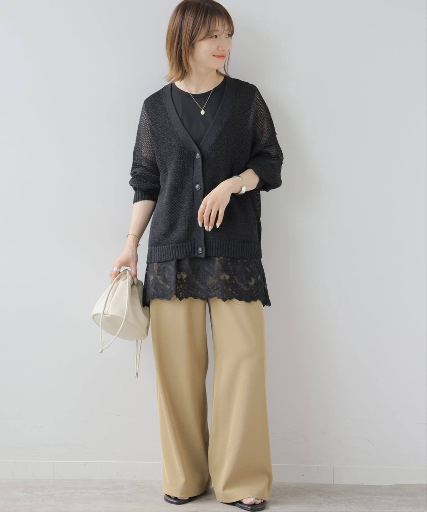 JOURNAL STANDARD relume チュールレースヘムチュニック ジャーナル スタンダード レリューム ワンピース・ドレス チュニック ベージュ ブラック