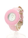 el numero dieci (W)クロコ風型押バンド ウオッチ エル ヌメロ ディエチ アクセサリー 腕時計 腕時計 ピンク ホワイト