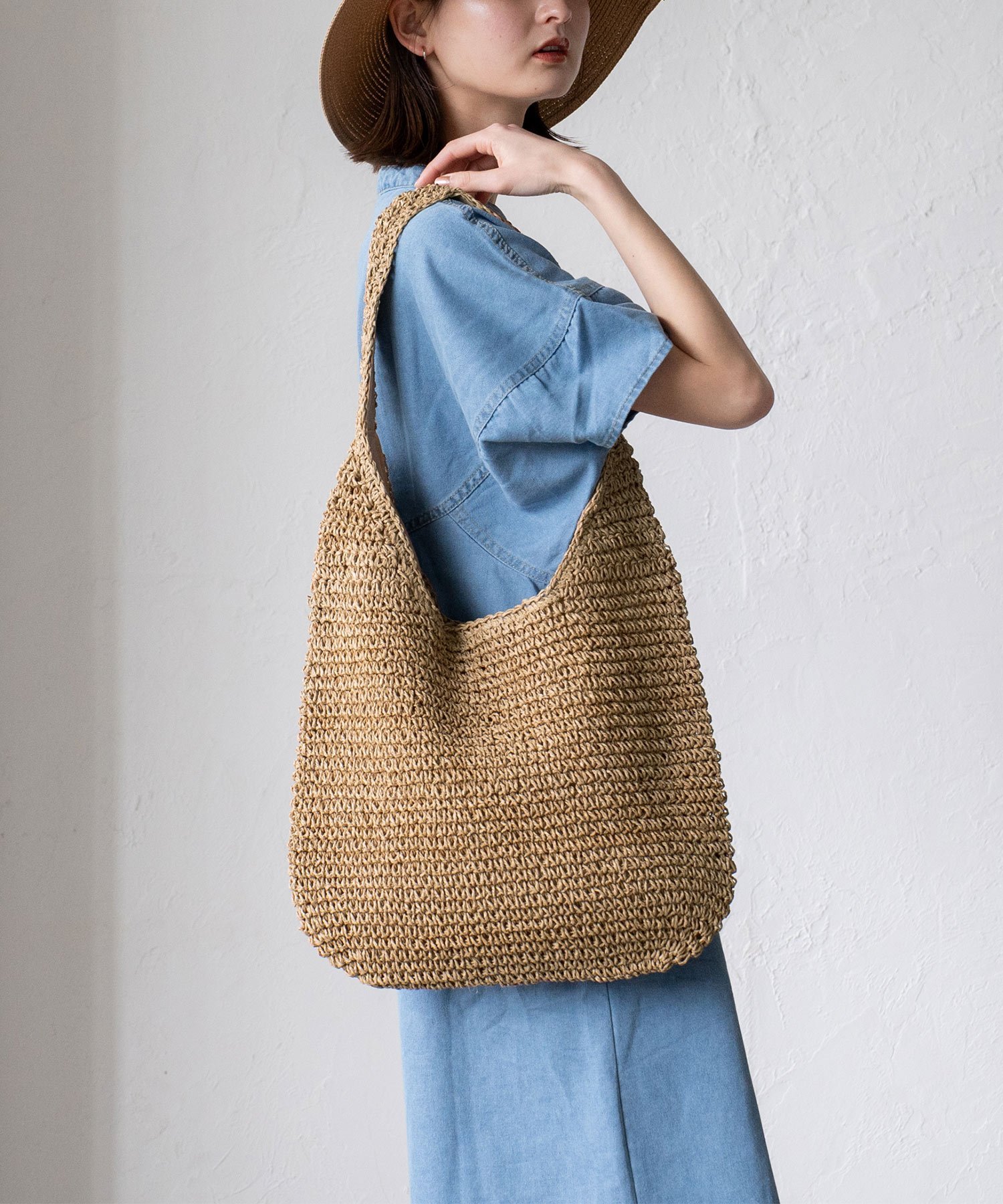 【SALE／40%OFF】aroco ペーパーバルーントートバッグ ヴィータフェリーチェ バッグ トートバッグ ブラウン ベージュのサムネイル